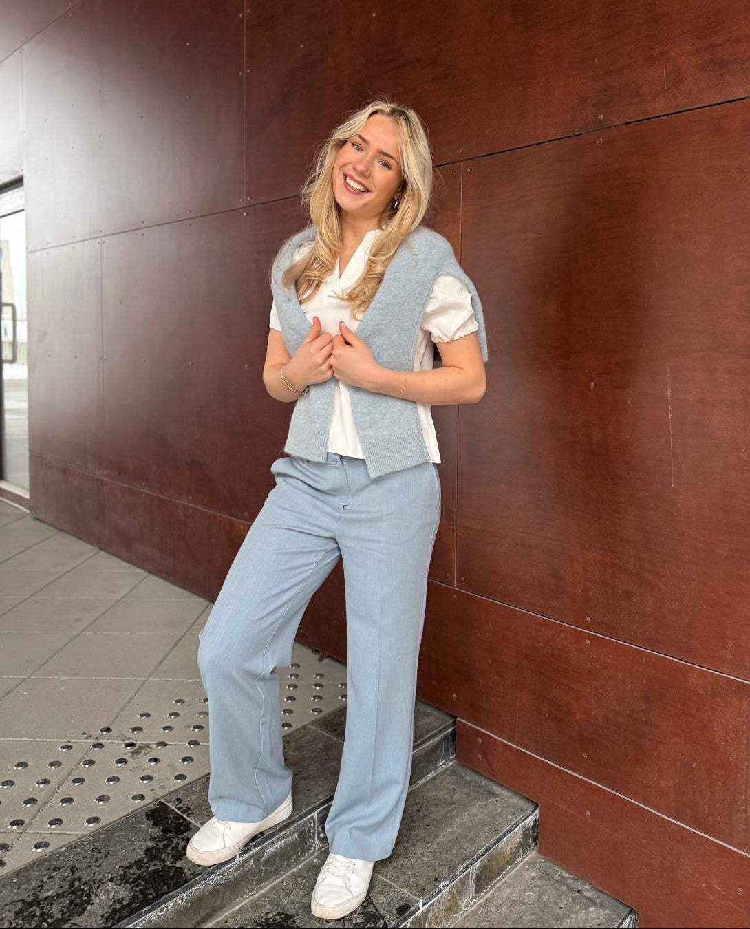 SLWRITA Trousers - Dusty Blue